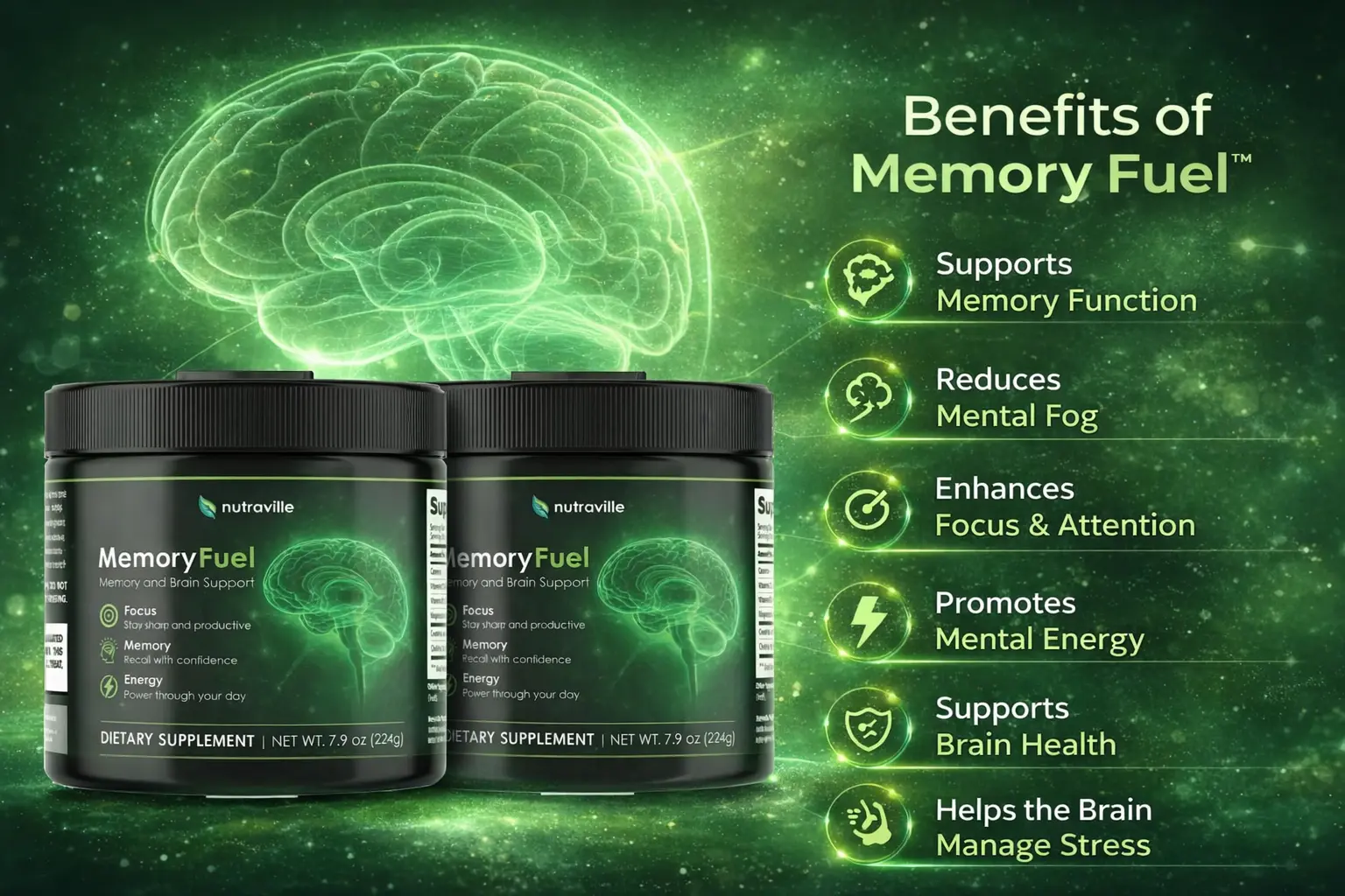 Memory Fuel Brain Health and Memory Support Supplement